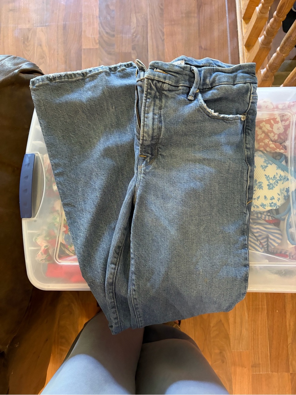 Good American Soft-Tech Classic Slim Bootcut Jeans